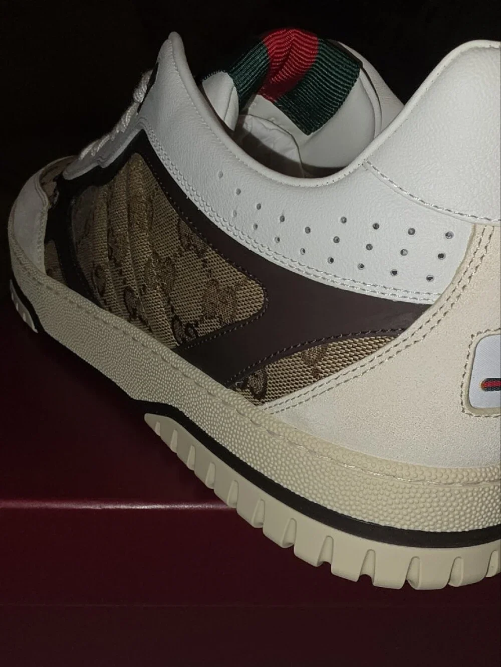 Gucci Beige Brown White GG Monogram Sneakers